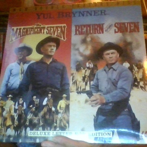 Laser Discs The Magnificent Seven and The Return Of The Seven New